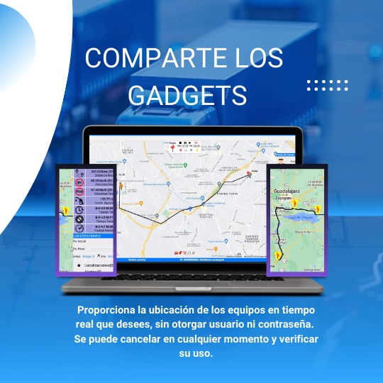 Proporciona la ubicación de los equipos en tiempo real que desees, sin otorgar usuario ni contraseña. Se puede cancelar en cualquier momento y verificar su uso. 
