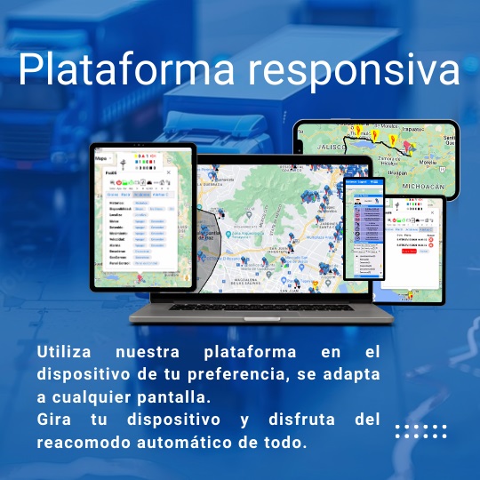 Utiliza nuestra plataforma en el dispositivo de tu preferencia, se adapta a cualquier pantalla. Gira tu dispositivo y disfruta del reacomodo automático de todo.